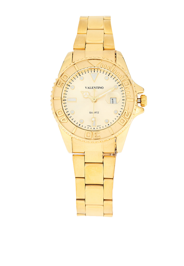 Valentino 20122464-GOLD DIAL Stainless Steel Strap Analog Watch for Women-Watch Portal Philippines