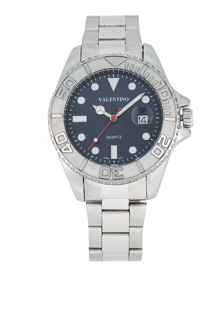 Valentino 20122465-BLUE DIAL Stainless Steel Strap Analog Watch for Men-Watch Portal Philippines