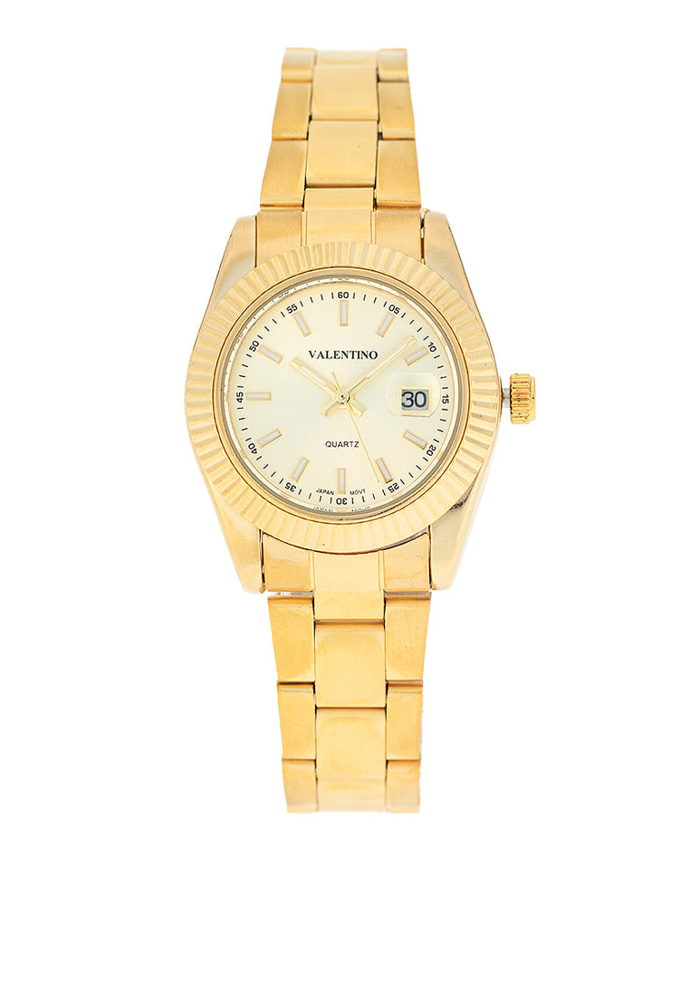 Valentino 20122467-GOLD - GOLD DIAL Stainless Steel Strap Analog Watch for Women-Watch Portal Philippines