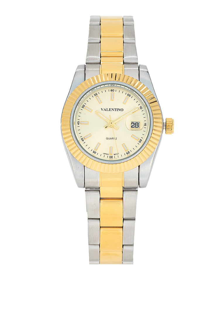 Valentino 20122467-TWO TONE - GOLD DIAL Stainless Steel Strap Analog Watch for Women-Watch Portal Philippines