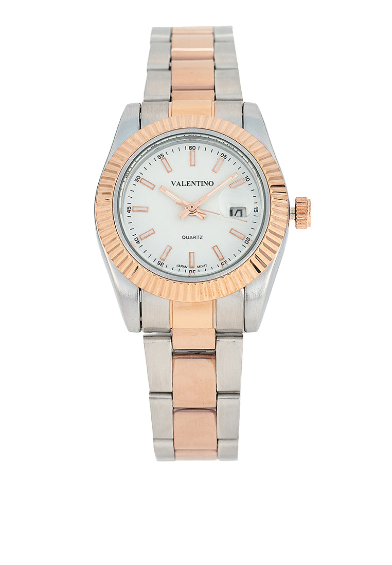 Valentino 20122468-TWO TONE - WHITE DIAL Stainless Steel Strap Analog Watch for Women-Watch Portal Philippines