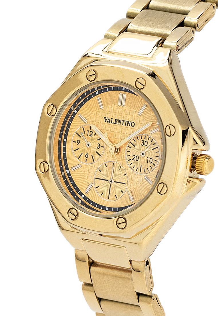Valentino 20122470-GOLD DIAL Stainless Steel Strap Analog Watch for Women-Watch Portal Philippines