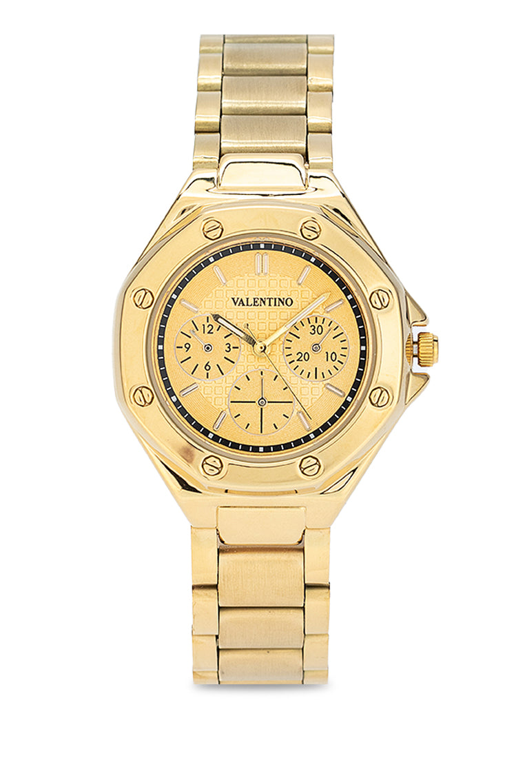 Valentino 20122470-GOLD DIAL Stainless Steel Strap Analog Watch for Women-Watch Portal Philippines