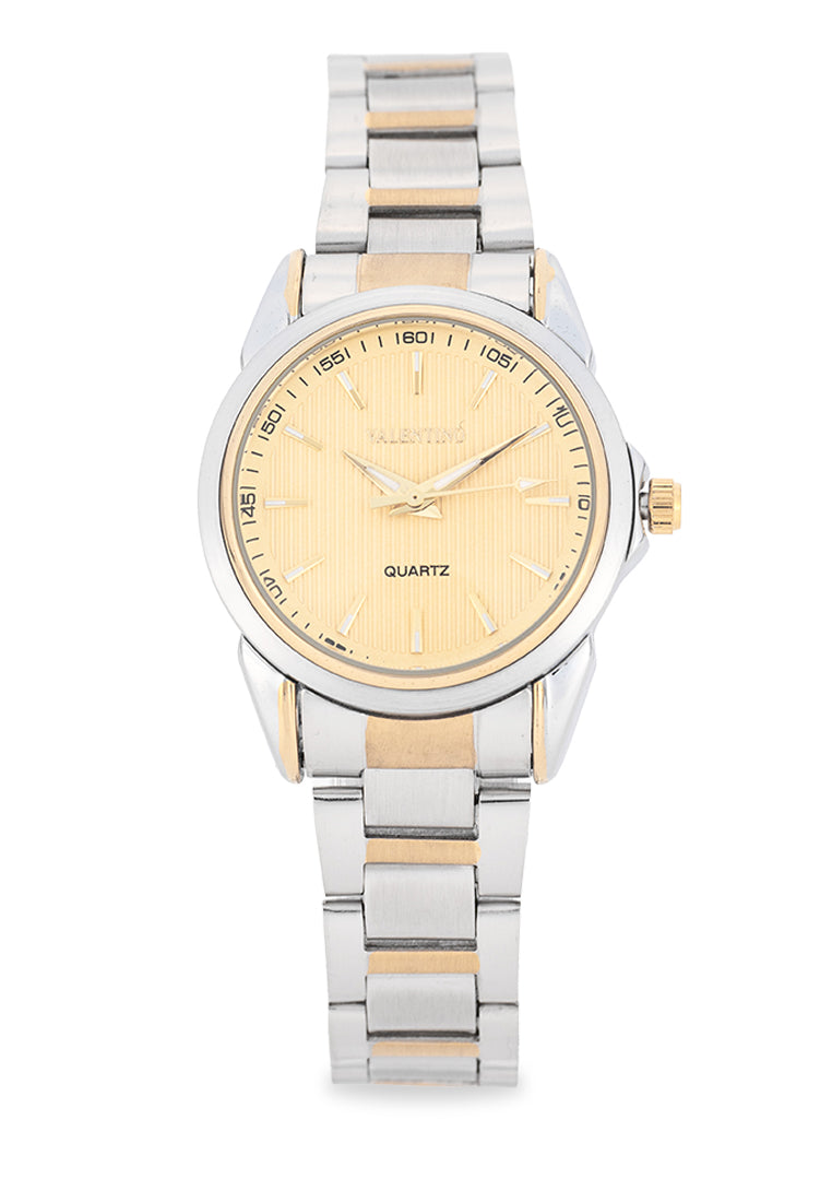 Valentino 20122504-TWO TONE-GOLD DIAL Analog Stainless Steel Strap Watch for Women-Watch Portal Philippines