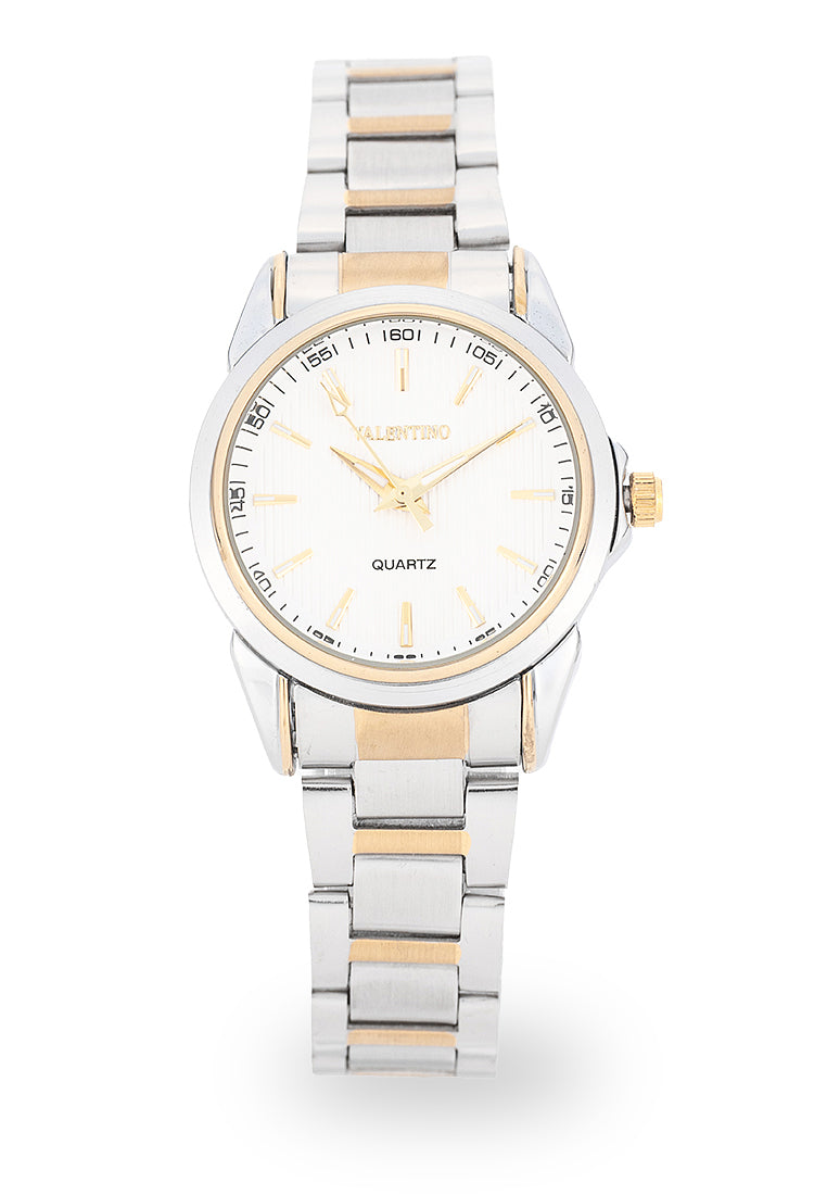 Valentino 20122504-TWO TONE-WHITE DIAL Analog Stainless Steel Strap Watch for Women-Watch Portal Philippines