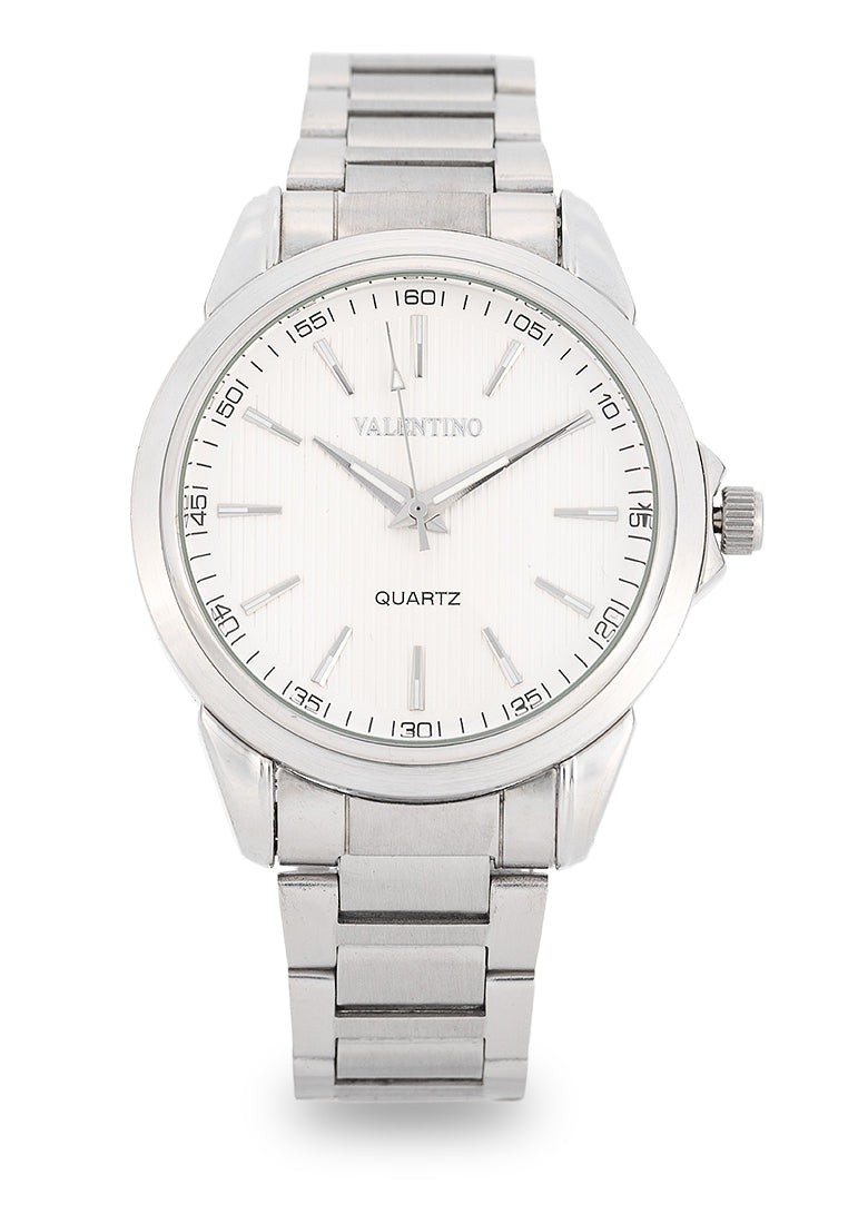 Valentino 20122505-WHITE DIAL Analog Stainless Steel Strap Watch for Men-Watch Portal Philippines
