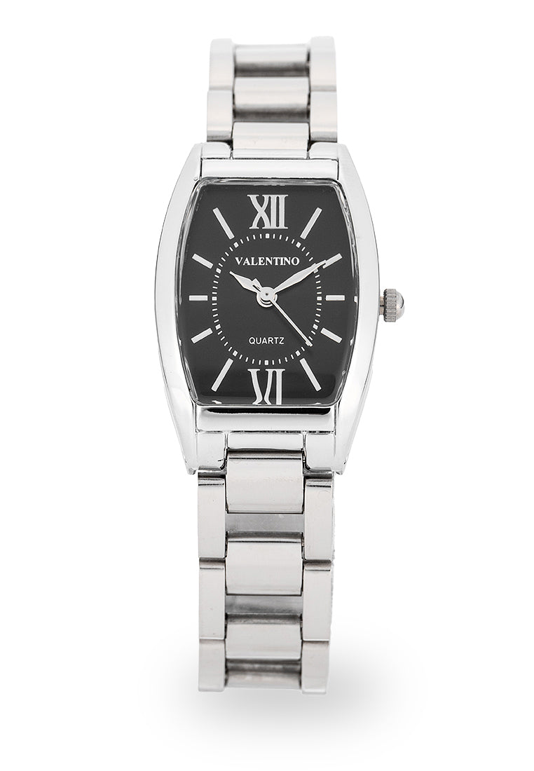 Valentino 20122509-BLACK DIAL Analog Stainless Steel Strap Watch for Women-Watch Portal Philippines