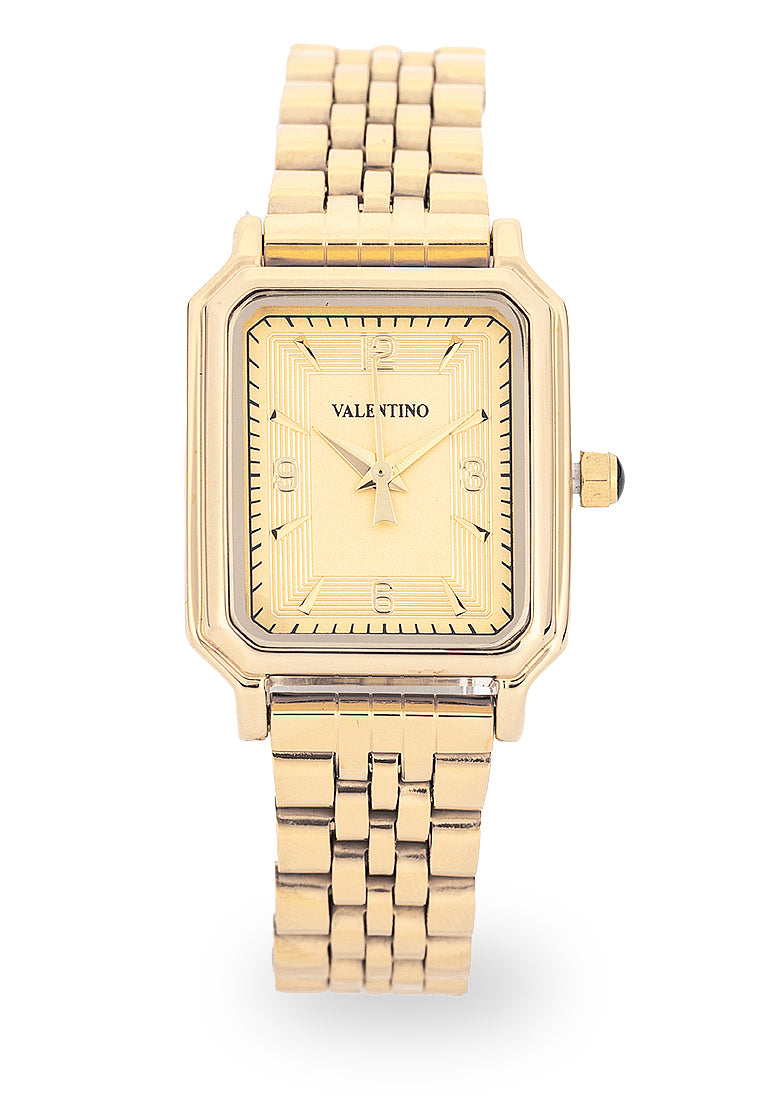 Valentino 20122510-GOLD-GOLD DIAL Analog Stainless Steel Strap Watch for Women-Watch Portal Philippines