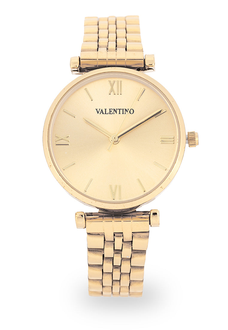 Valentino 20122513-GOLD DIAL Analog Stainless Steel Strap Watch for Women-Watch Portal Philippines