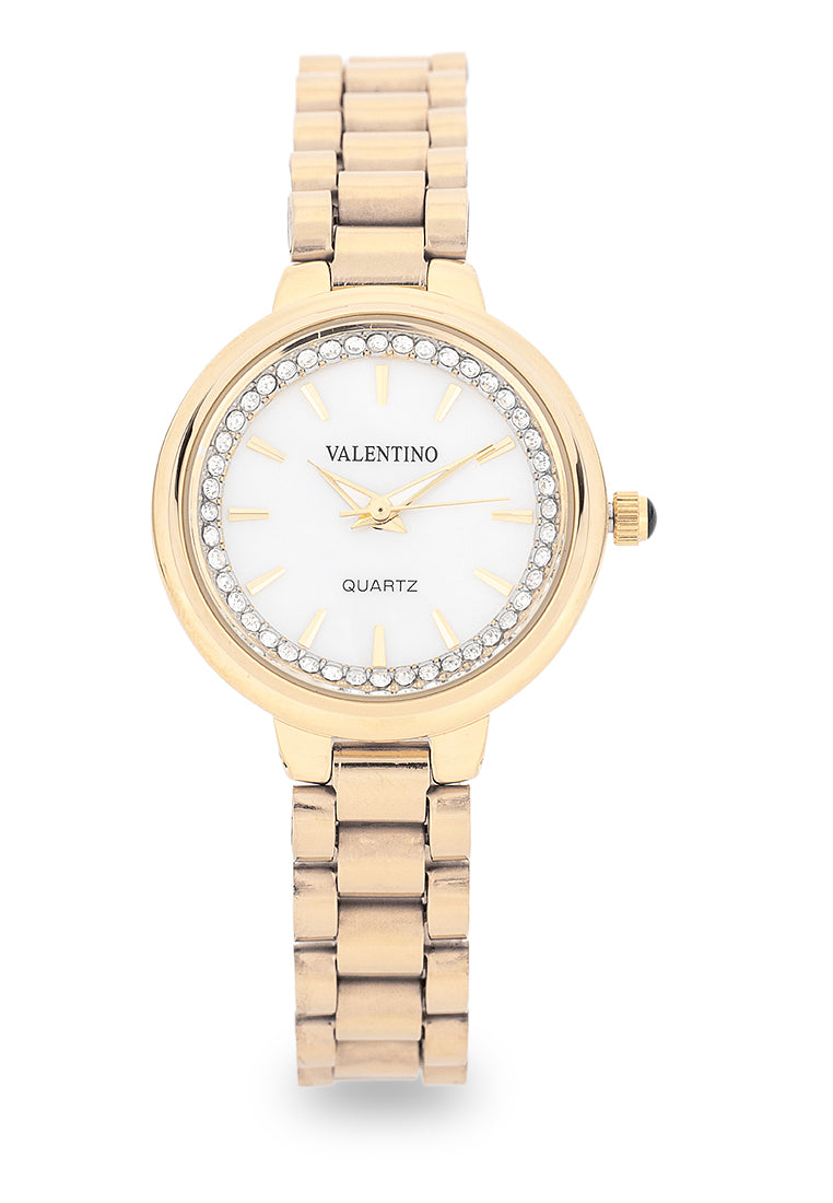 Valentino 20122515-GOLD-MOP DIAL Analog Stainless Steel Strap Watch for Women-Watch Portal Philippines