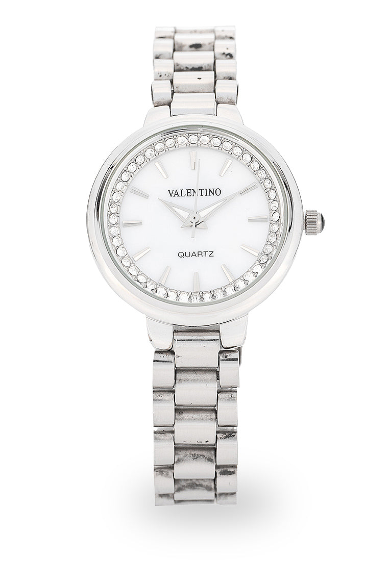Valentino 20122517-SIL-MOP DIAL Analog Stainless Steel Strap Watch for Women-Watch Portal Philippines