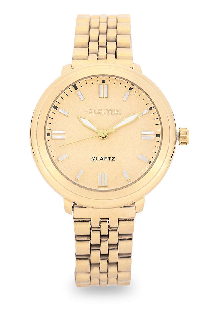 Valentino 20122526-GOLD DIAL Analog Stainless Steel Strap Watch for Women-Watch Portal Philippines