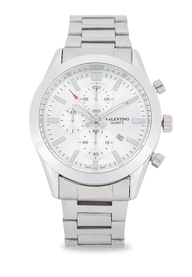 Valentino 20122542-SILVER DIAL Analog Stainless Steel Strap Watch for Men-Watch Portal Philippines
