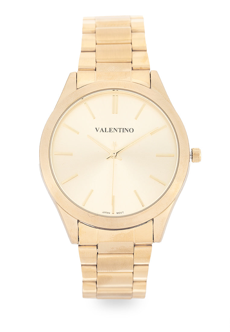 Valentino 20122559-GOLD DIAL Analog Stainless Steel Strap Watch for Women-Watch Portal Philippines