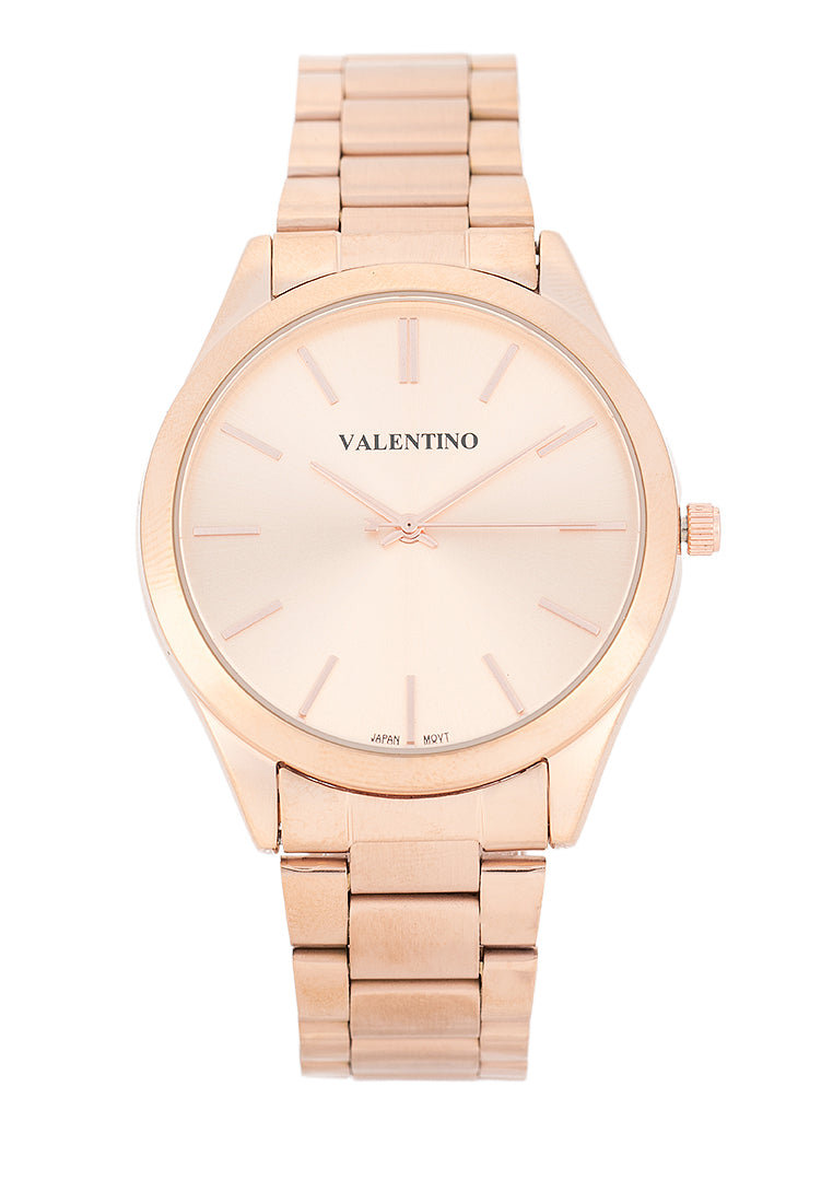 Valentino 20122560-ROSE DIAL Analog Stainless Steel Strap Watch for Women-Watch Portal Philippines