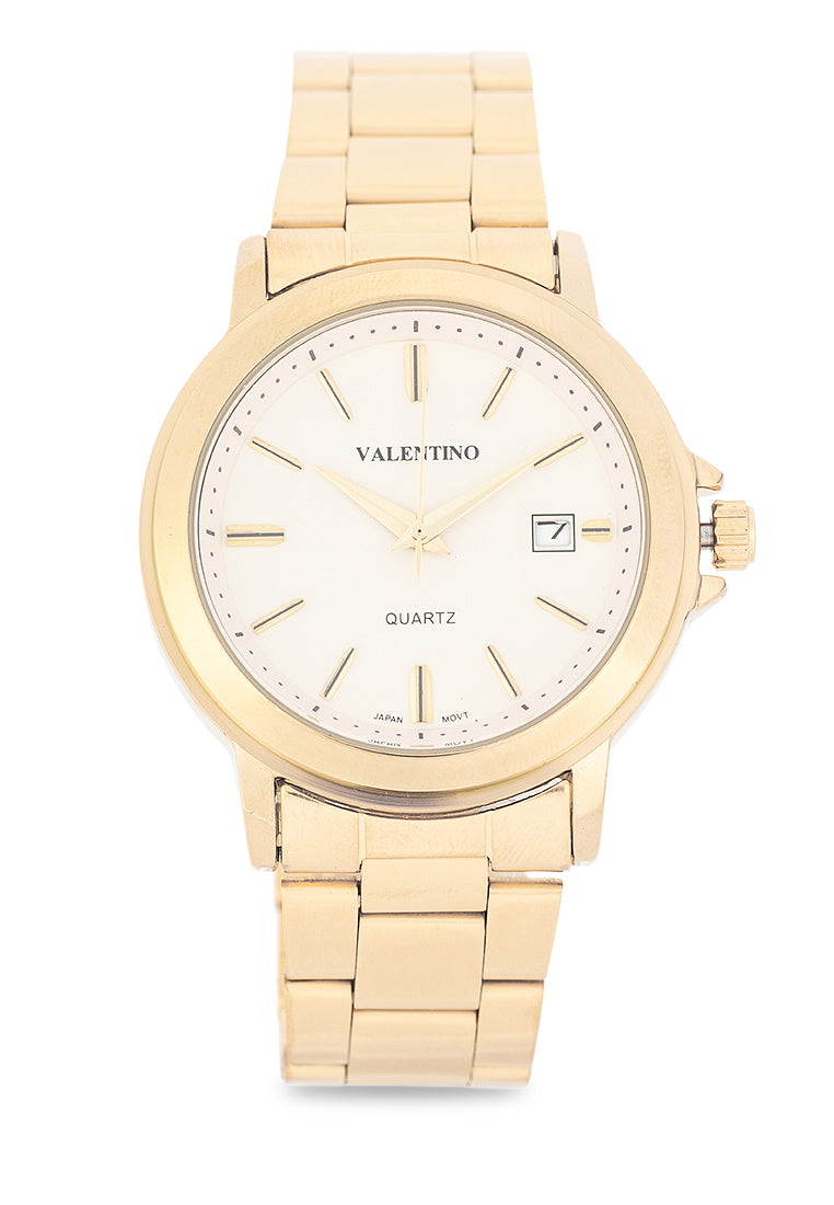 Valentino 20122565-GOLD DIAL Analog Stainless Steel Strap Watch for Men-Watch Portal Philippines