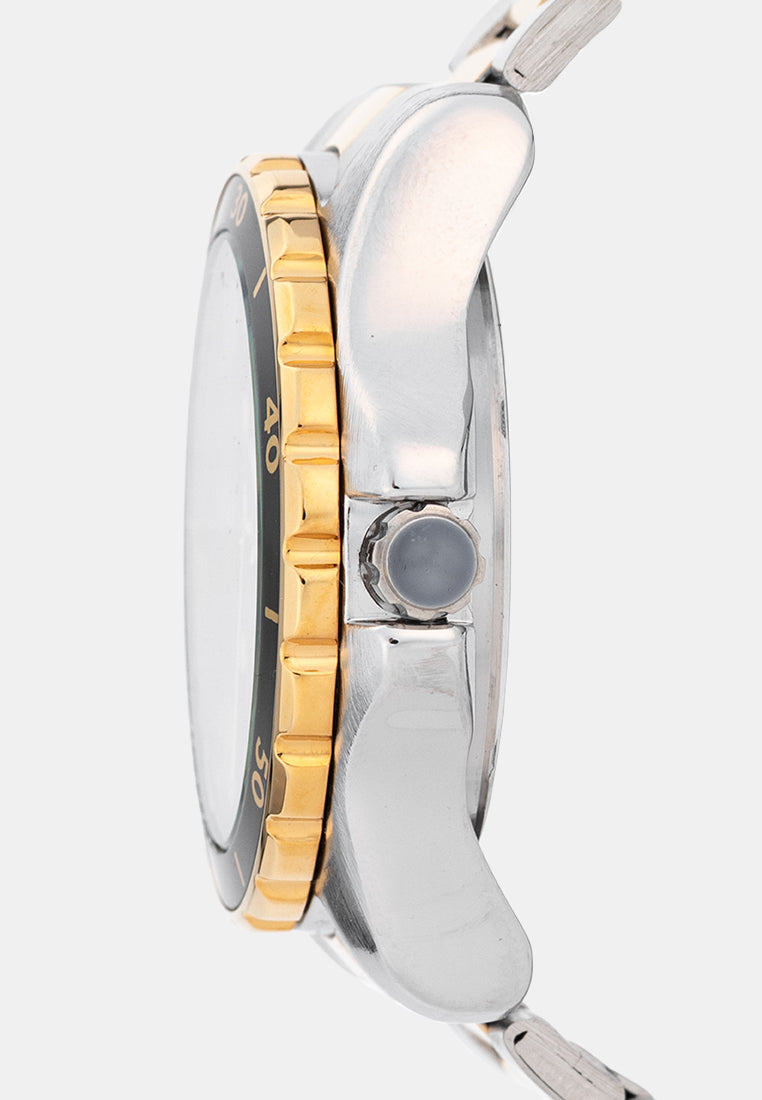 Valentino 20122571-TWO TONE-BLUE DIAL Analog Stainless Band Watch for Men-Watch Portal Philippines