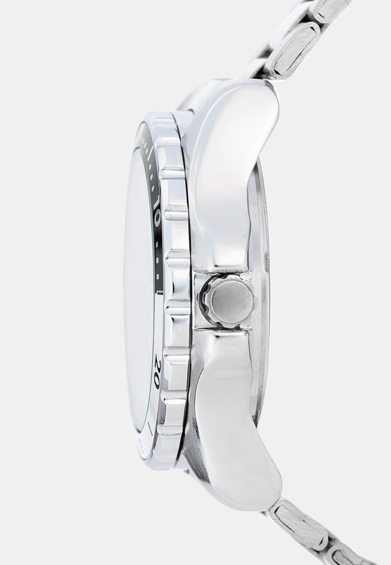 Valentino 20122572-BLACK DIAL Analog Stainless Band Watch for Men-Watch Portal Philippines