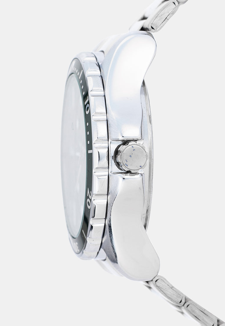 Valentino 20122572-GREEN DIAL Analog Stainless Band Watch for Men-Watch Portal Philippines