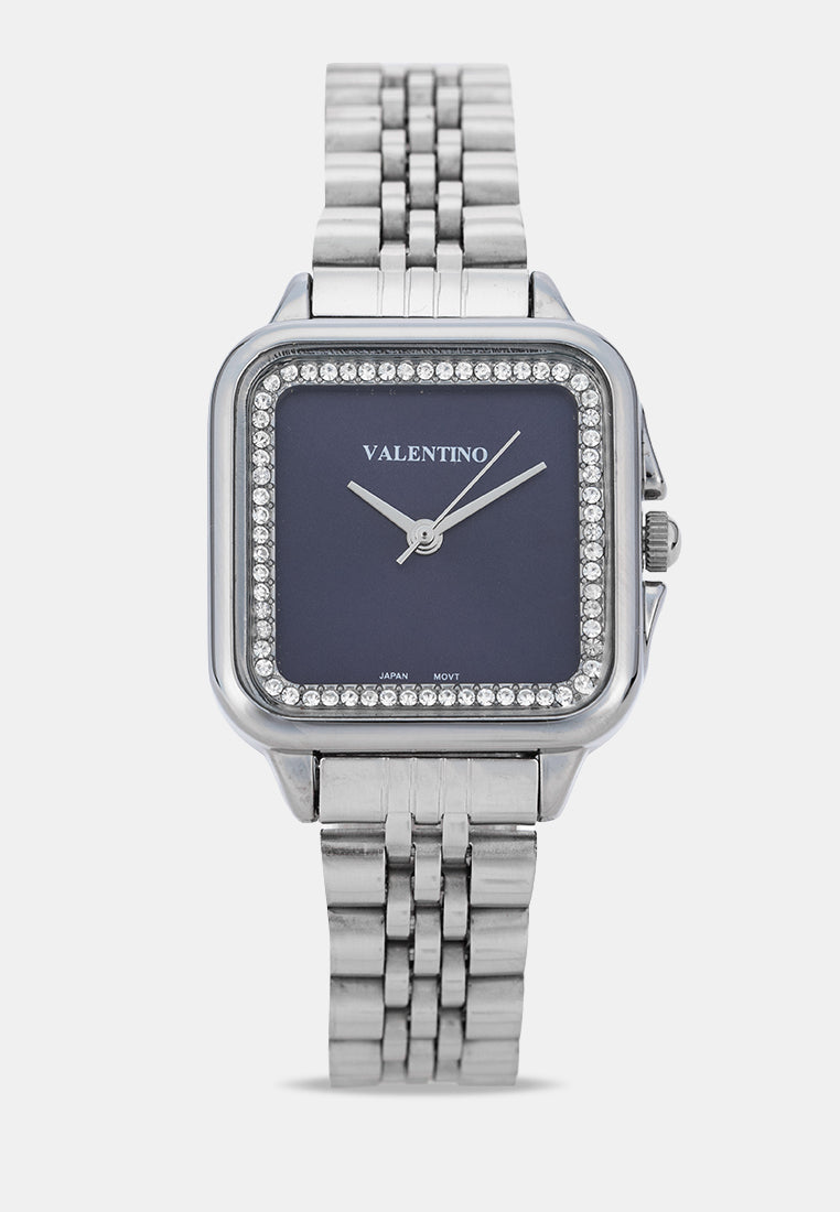 Valentino 20122575-BLUE DIAL Analog Stainless Band Watch for Women-Watch Portal Philippines
