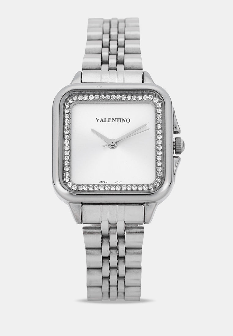 Valentino 20122575-SILVER DIAL Analog Stainless Band Watch for Women-Watch Portal Philippines