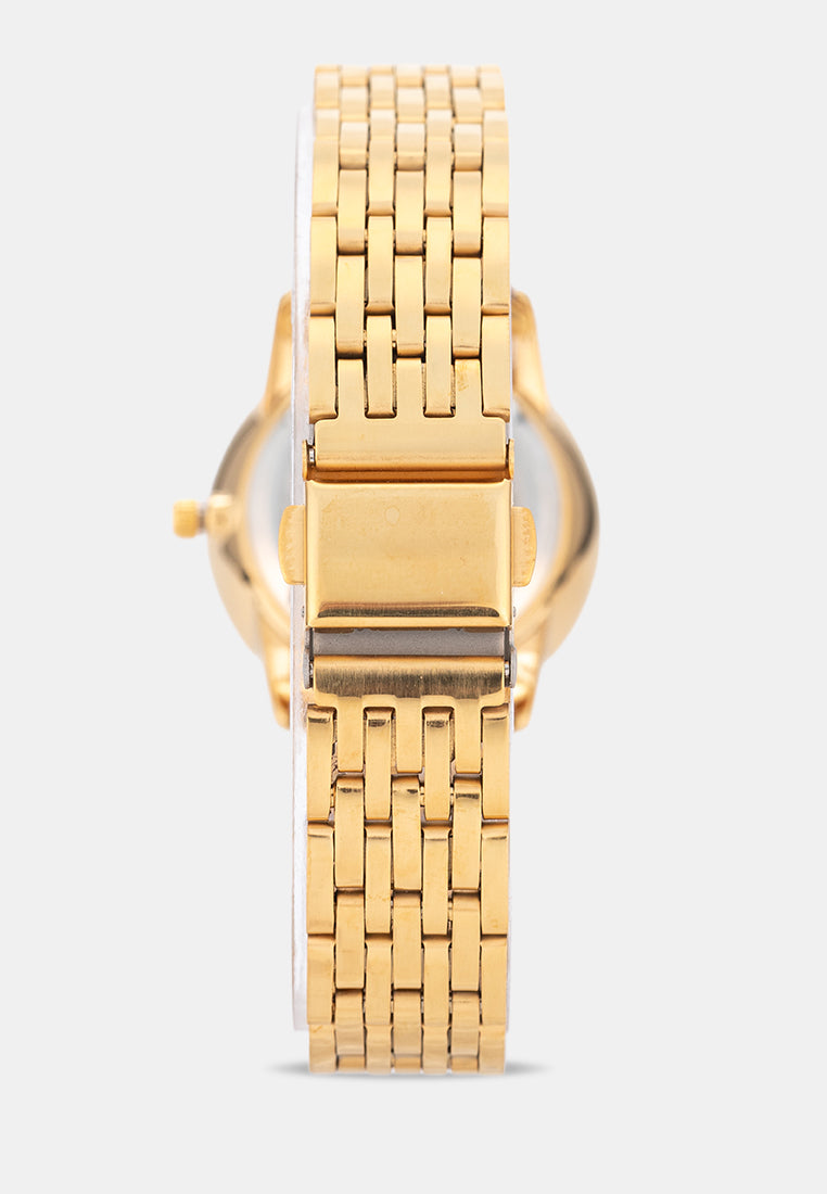 Valentino 20122576-GOLD-GOLD DIAL Analog Stainless Band Watch for Women-Watch Portal Philippines