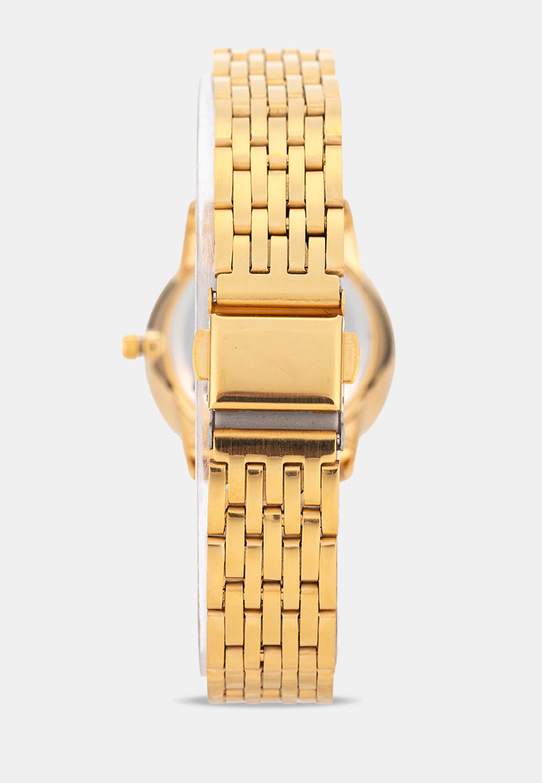 Valentino 20122576-GOLD-WHITE DIAL Analog Stainless Band Watch for Women-Watch Portal Philippines