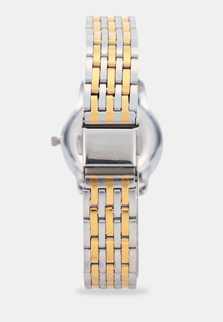 Valentino 20122576-TWO TONE-BLUE DIAL Analog Stainless Band Watch for Women-Watch Portal Philippines