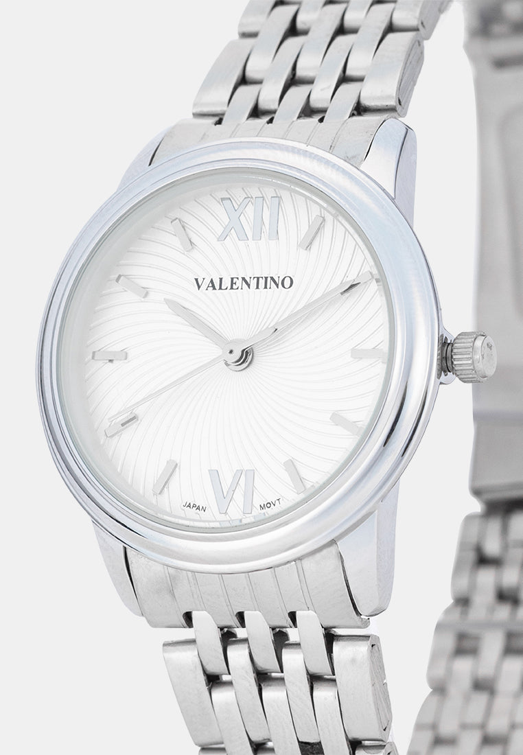 Valentino 20122578-WHITE DIAL Analog Stainless Band Watch for Women-Watch Portal Philippines