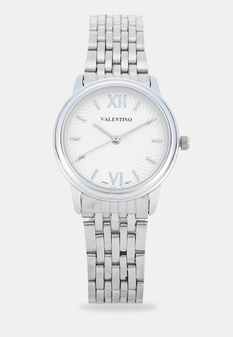 Valentino 20122578-WHITE DIAL Analog Stainless Band Watch for Women-Watch Portal Philippines