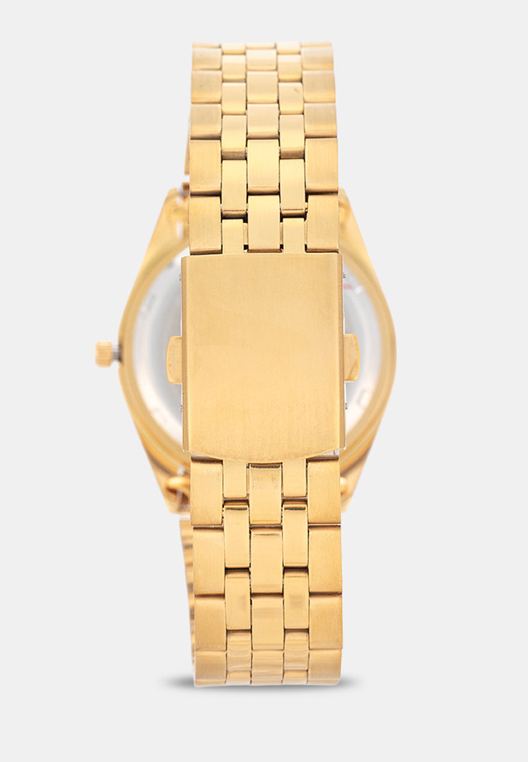 Valentino 20122579-GOLD-GOLD DIAL Analog Stainless Band Watch for Men-Watch Portal Philippines