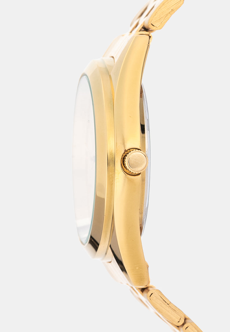 Valentino 20122579-GOLD-GOLD DIAL Analog Stainless Band Watch for Men-Watch Portal Philippines