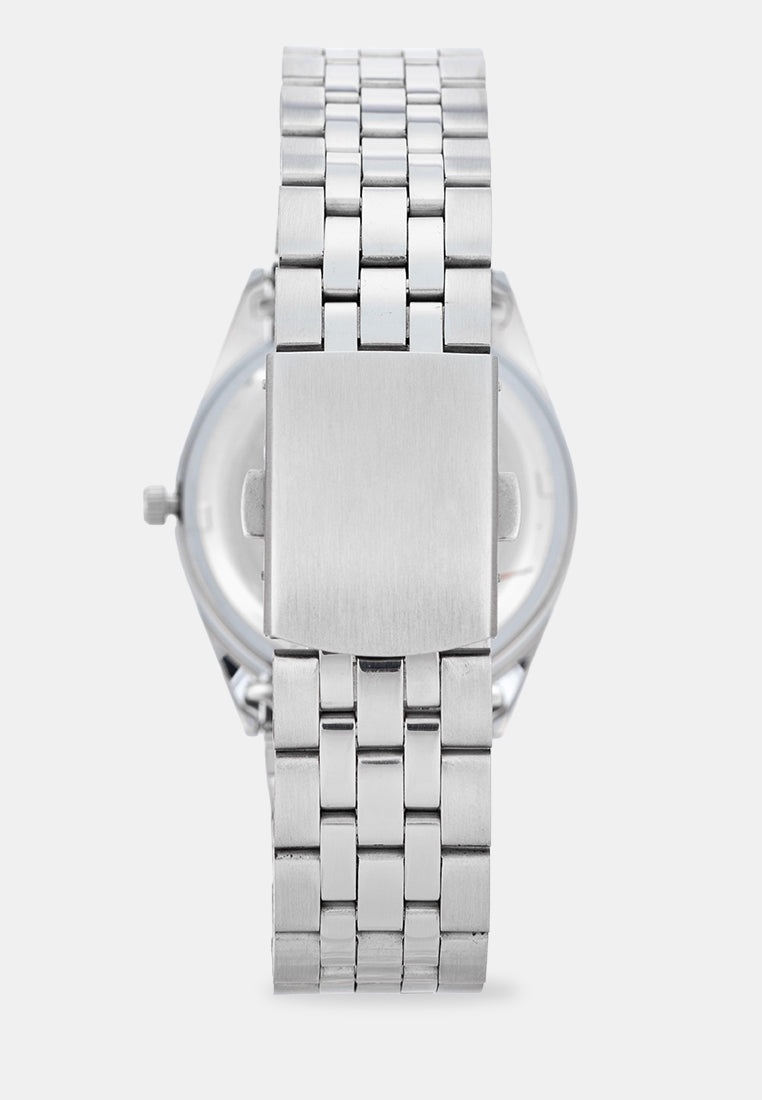 Valentino 20122580-BLACK DIAL Analog Stainless Band Watch for Men-Watch Portal Philippines