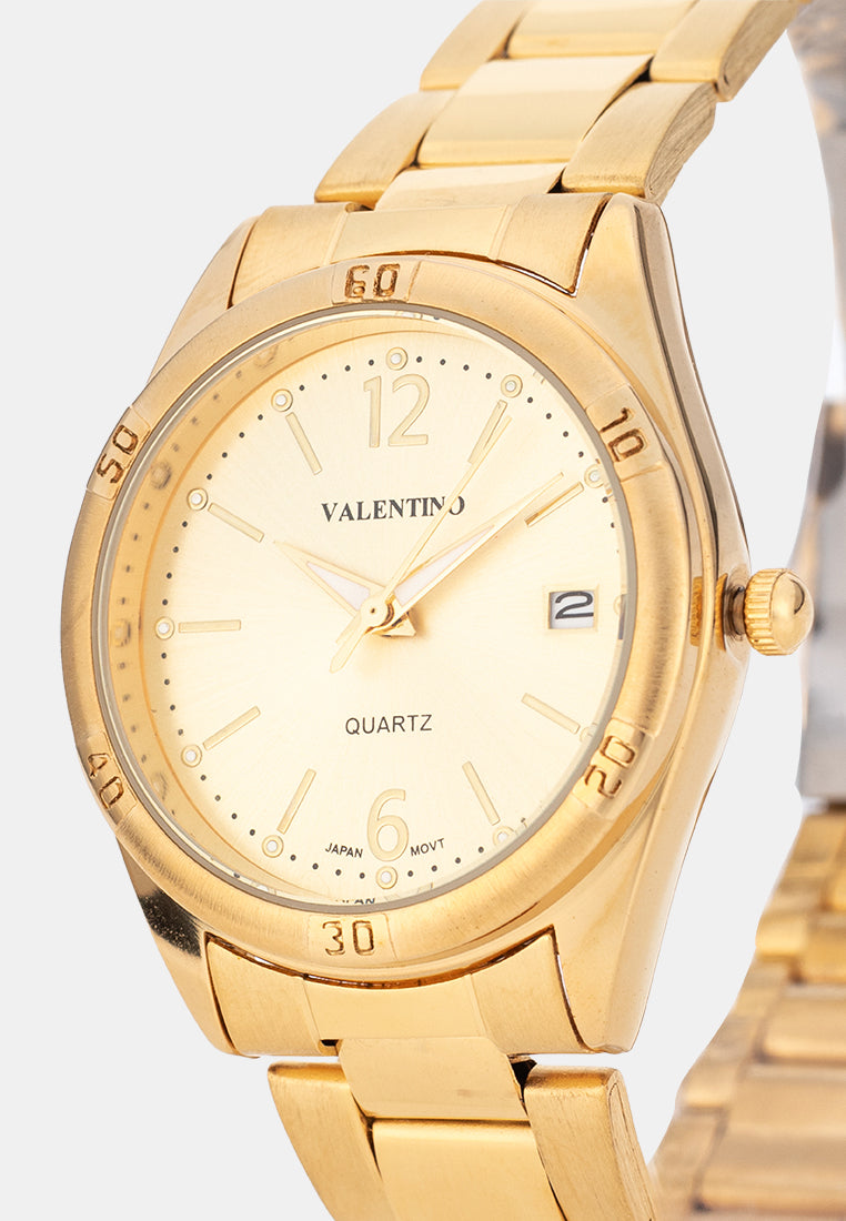 Valentino 20122582-GOLD-GOLD DIAL Analog Stainless Band Watch for Women-Watch Portal Philippines