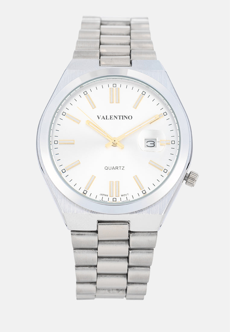 Valentino 20122585-SILVER DIAL Analog Stainless Band Watch for Men-Watch Portal Philippines