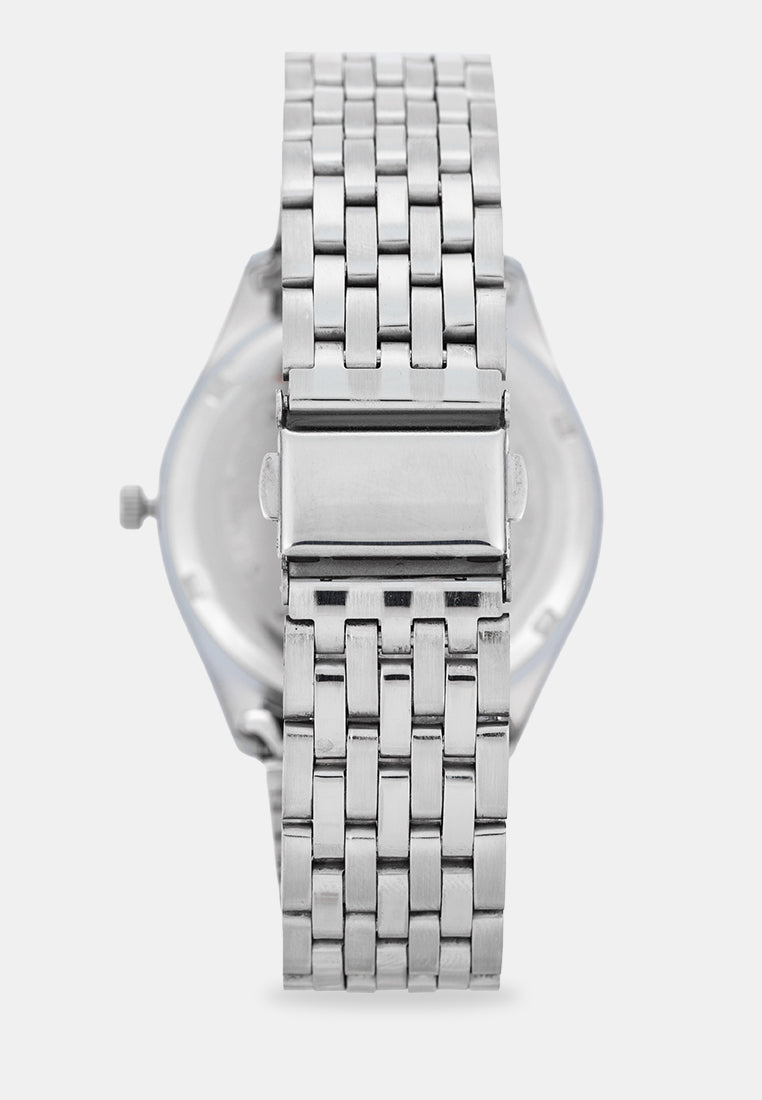 Valentino 20122586-BLACK DIAL Analog Stainless Band Watch for Men-Watch Portal Philippines