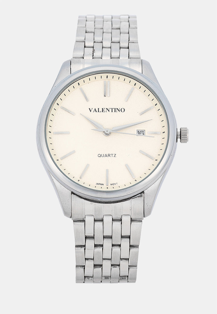Valentino 20122586-CREAM DIAL Analog Stainless Band Watch for Men-Watch Portal Philippines