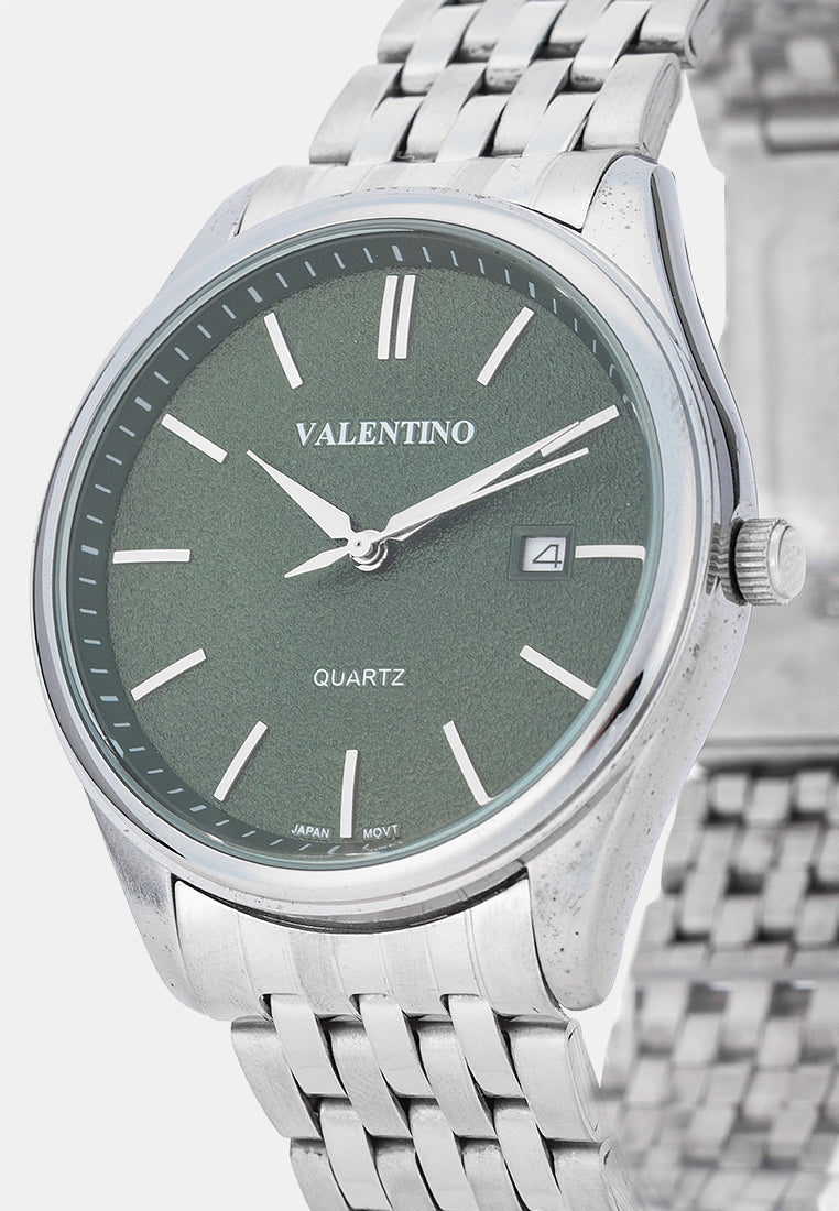 Valentino 20122586-GREEN DIAL Analog Stainless Band Watch for Men-Watch Portal Philippines