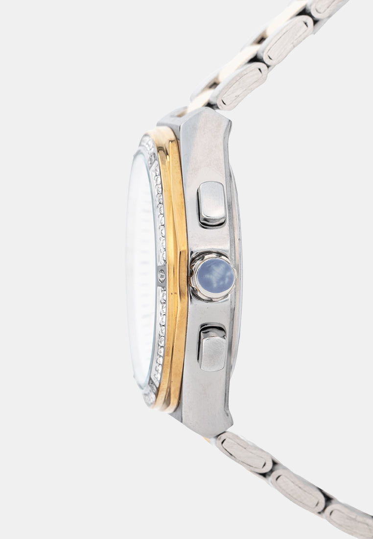 Valentino 20122587-TWO TONE-SILVER DIAL Analog Stainless Band Watch for Women-Watch Portal Philippines