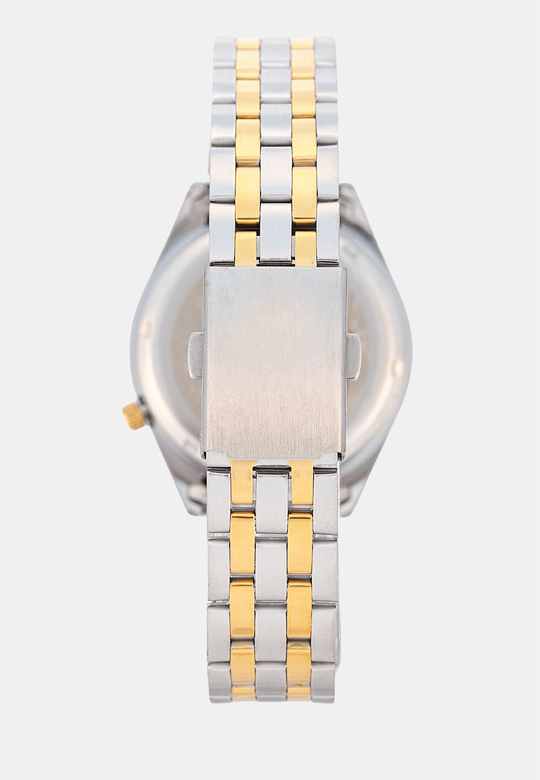 Valentino 20122590-TWO TONE-WHITE DIAL Analog Stainless Band Watch for Men-Watch Portal Philippines