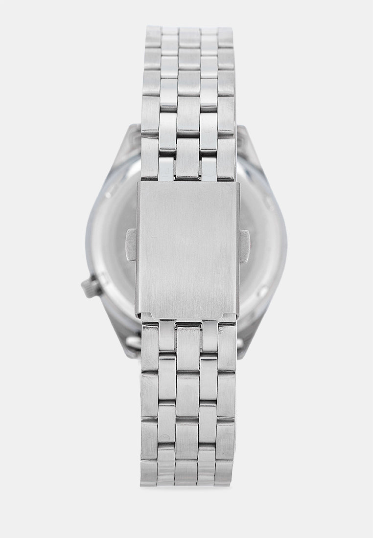Valentino 20122591-WHITE DIAL-SILVER INDEX Analog Stainless Band Watch for Men-Watch Portal Philippines