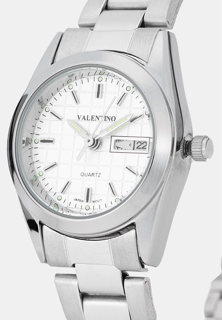 Valentino 20122593-WHITE DIAL Analog Stainless Band Watch for Women-Watch Portal Philippines