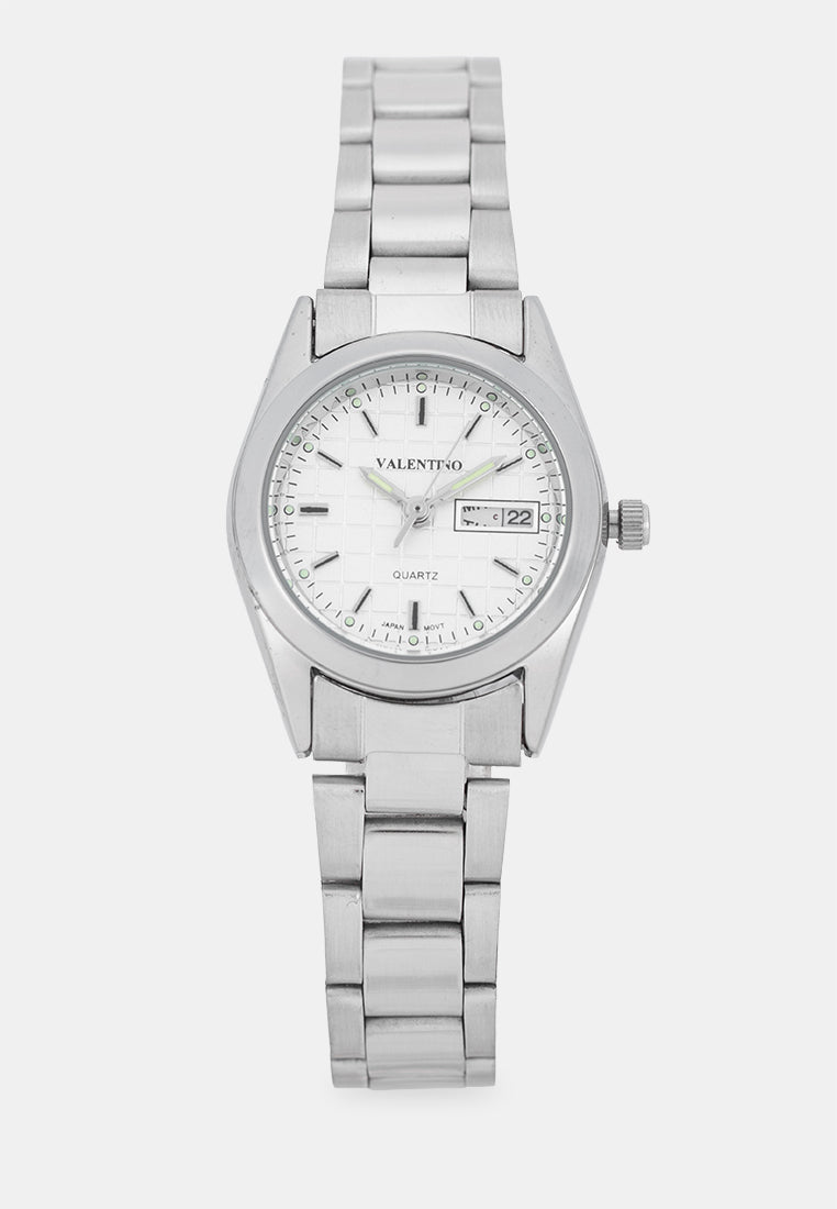 Valentino 20122593-WHITE DIAL Analog Stainless Band Watch for Women-Watch Portal Philippines