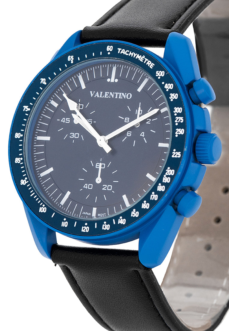 Valentino Rubber Strap Analog Watch for Men 20122494-BLK STRAP-BLUE DI