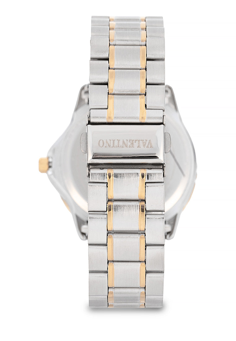 Valentino Stainless Steel Strap Analog Watch for Men 20122484-TWO TONE-GOLD DIAL-Watch Portal Philippines