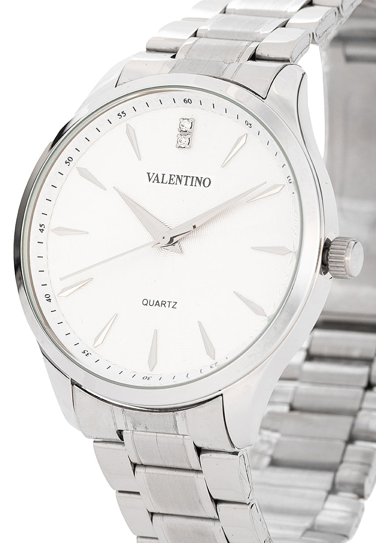 Valentino Stainless Steel Strap Analog Watch for Men 20122490-SILVER INDEX-Watch Portal Philippines