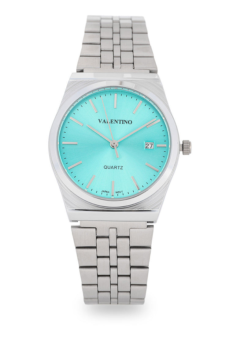 Valentino Stainless Steel Strap Analog Watch for Men 20122500-TIF BLUE DIAL-Watch Portal Philippines