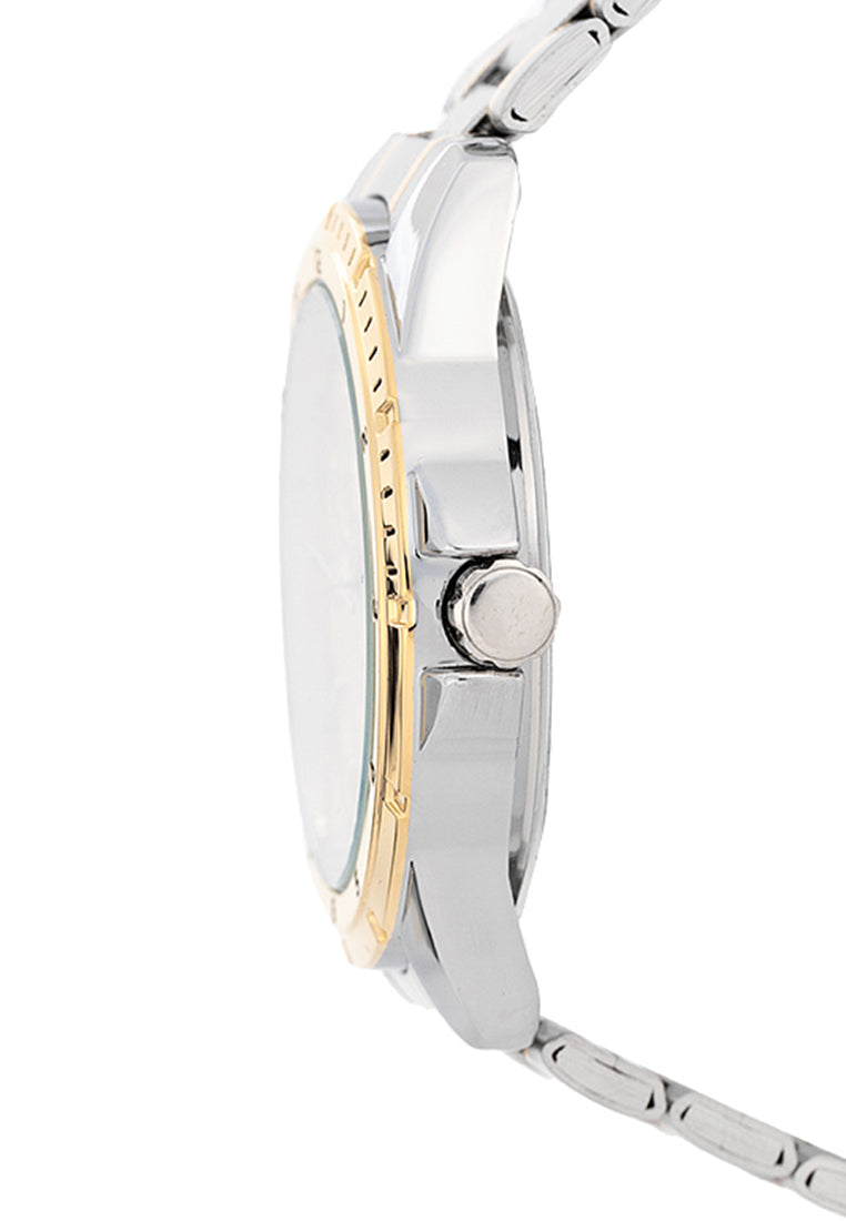 Valentino Stainless Steel Strap Analog Watch for Men 20122501-TWO TONE-GOLD DIAL-Watch Portal Philippines