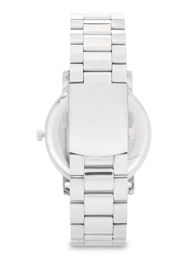 Valentino Stainless Steel Strap Analog Watch for Men 20122548-WHITE DIAL-Watch Portal Philippines