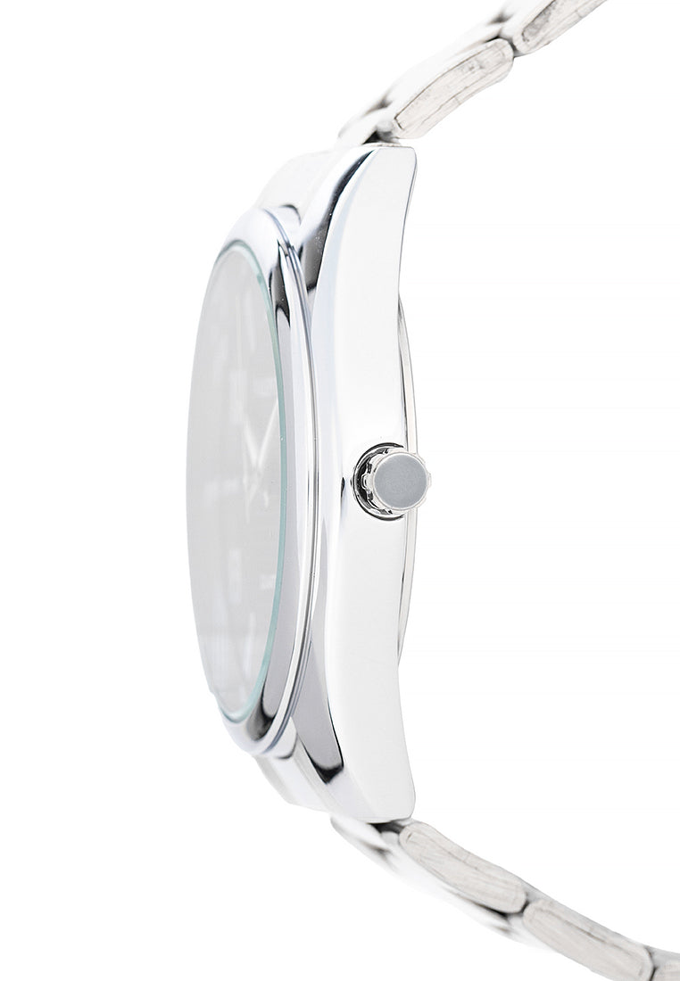 Valentino Stainless Steel Strap Analog Watch for Men 20122550-BLACK DIAL-Watch Portal Philippines